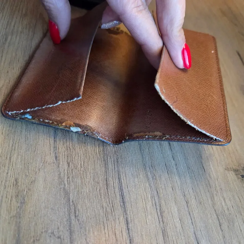 Louis Vuitton Monogram Business Card Holder Envelope Wallet Made in France - Picture 5 of 6